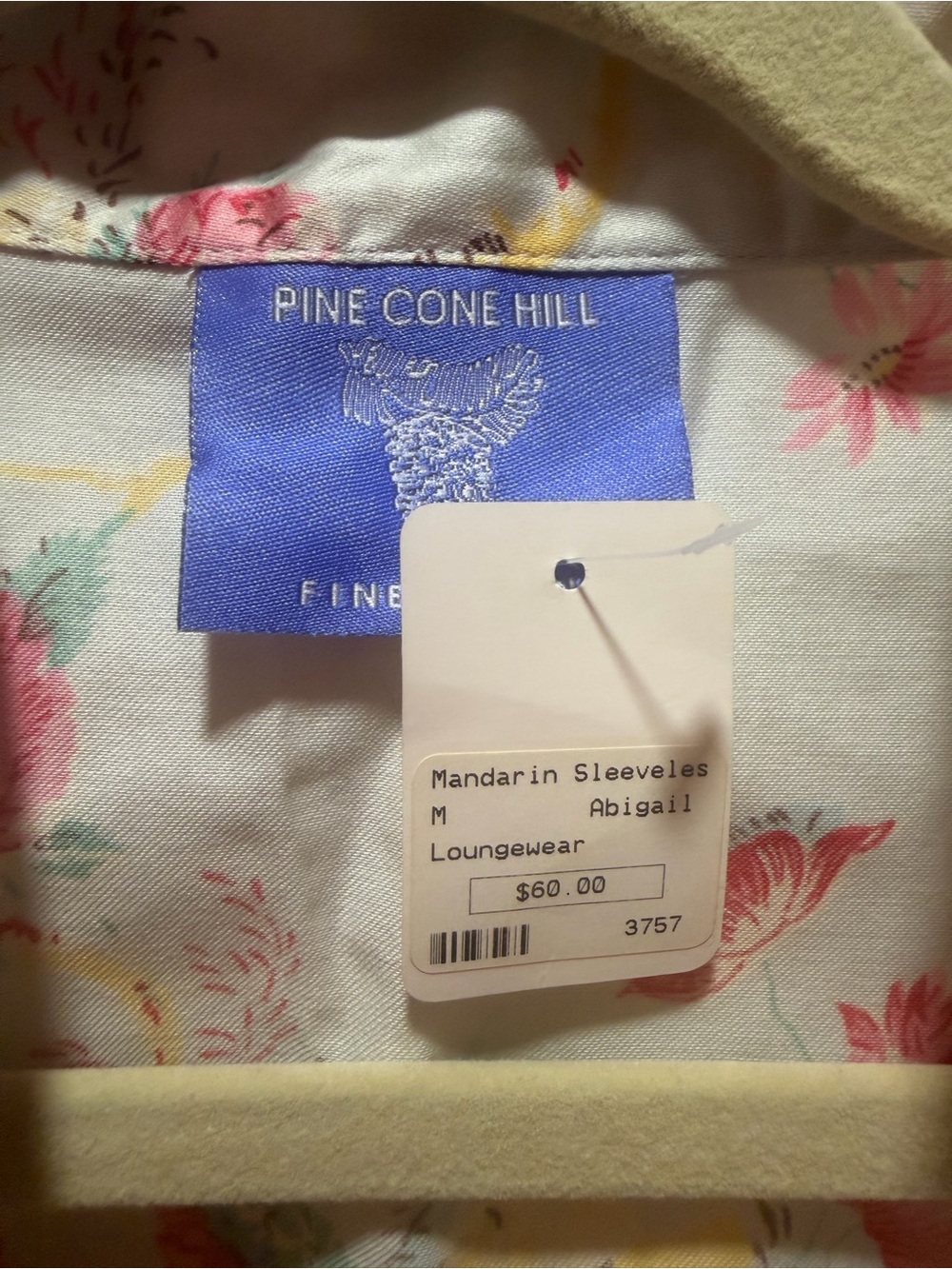 Pine Cone Hill Cream Sleeveless Floral Midi Dress with Pink & Yellow Blooms - Picture 3 of 8